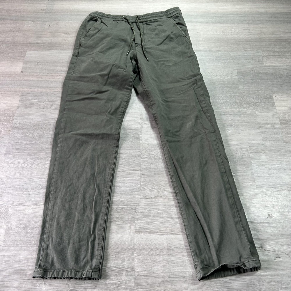 Marine Layer Jogger Pants Mens 30x30 Green Stretch Slim Fit Casual Elastic 15637